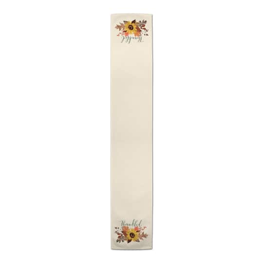 90" Thankful Sunflower Table Runner